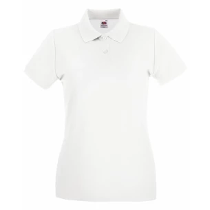 Fruit Of The Loom Premium naiste polosärk - valge