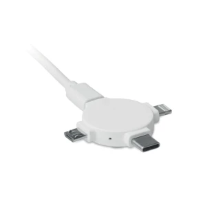3-in-1 kaabliadapter - LIGO CABLE - valge