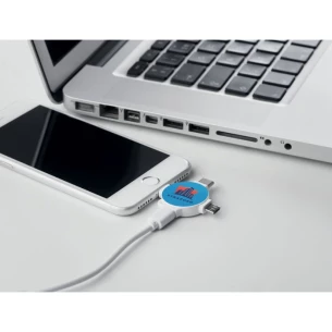 3-in-1 kaabliadapter - LIGO CABLE - valge