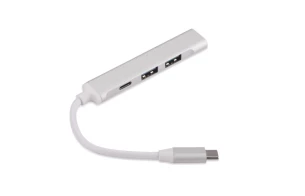 USB HUB jaotur - ROSKO - hõbedane