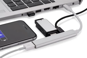 USB HUB jaotur - ROSKO - hõbedane
