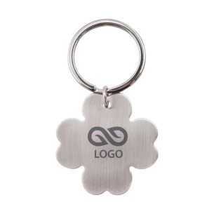 4-leheline metallist võtmehoidja - hõbedane