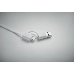 60 vati sissetõmmatav laadimiskaabel - LINEA - valge