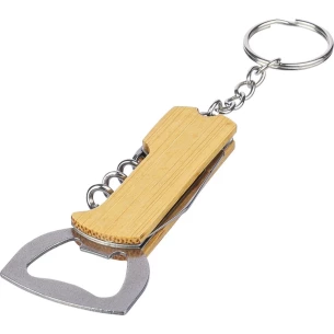 Bambusest 3-in-1 võtmehoidja - pruun