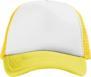 Trucker müts - kollane/valge