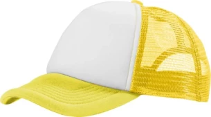 Trucker müts - kollane/valge