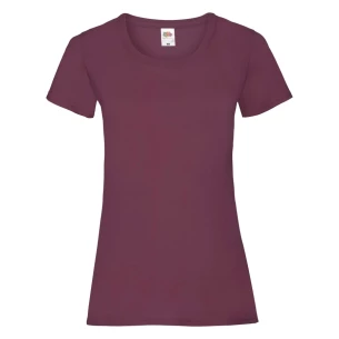 FOTL Lady-Fit ValueWeight T-särk - Burgundiapunane