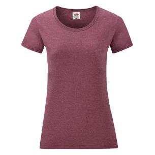 FOTL Lady-Fit ValueWeight T-särk - Maroon Melange